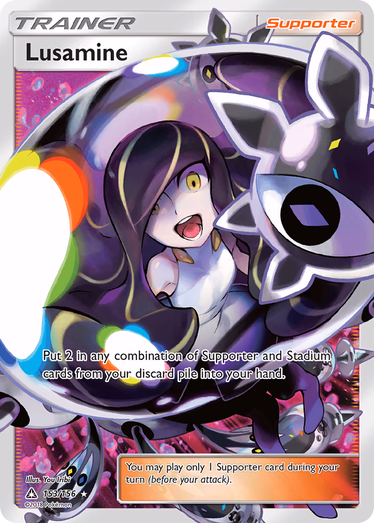 Lusamine Pokemon card (153/156, Ultra Prism)