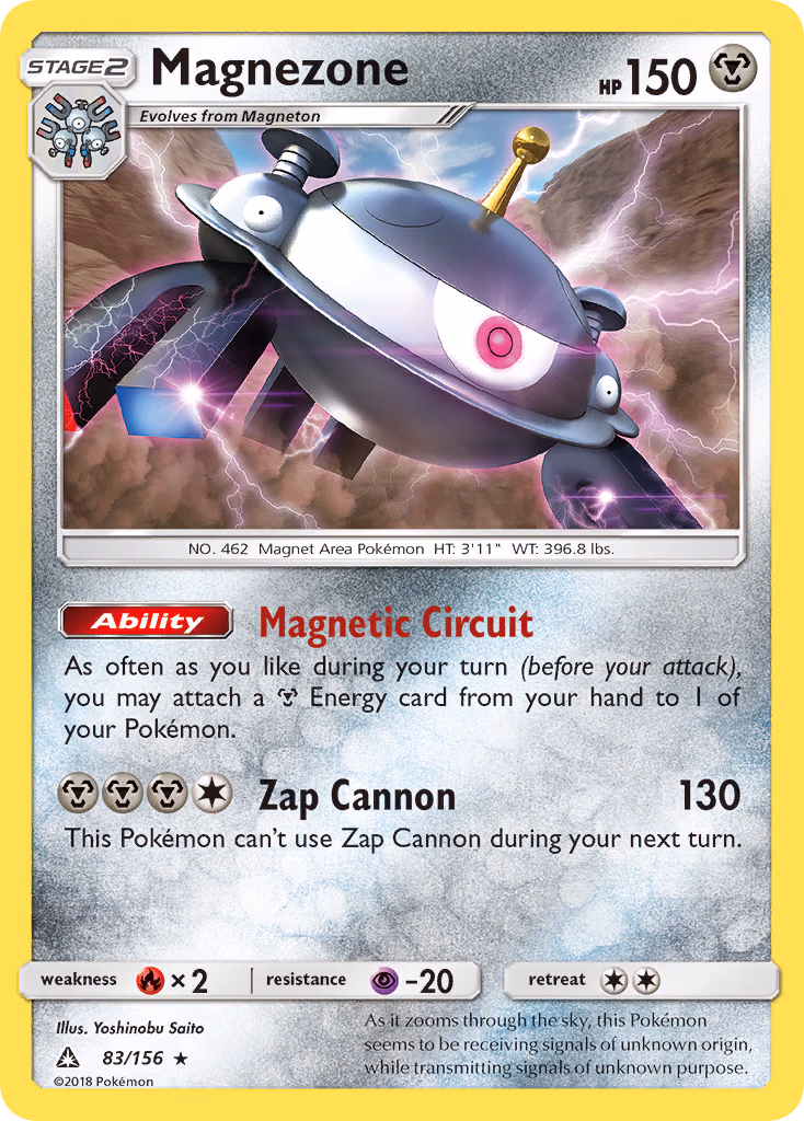 Magnezone Pokemon card (83/156, Ultra Prism)