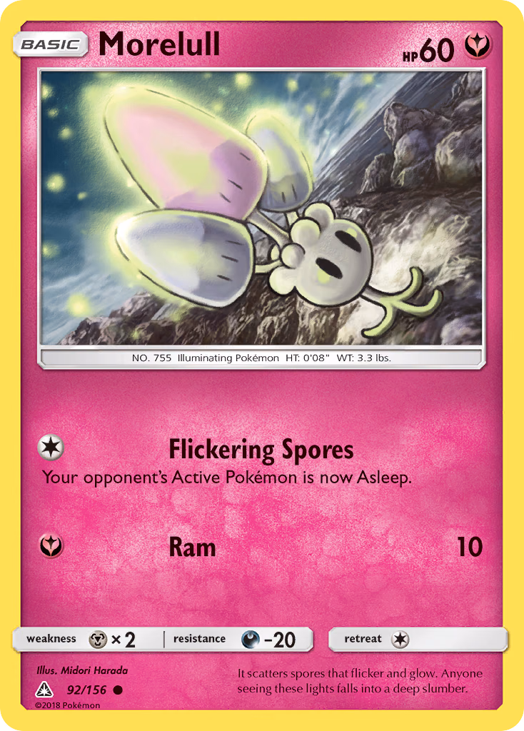 Morelull Pokemon card (92/156, Ultra Prism)
