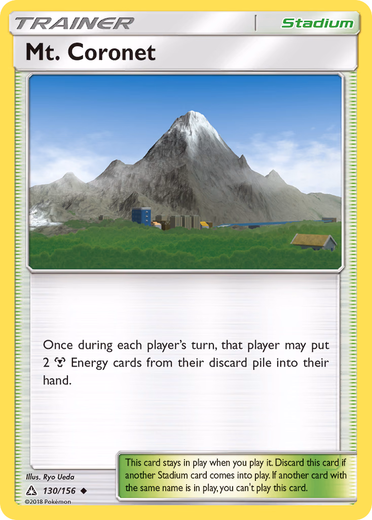 Mt. Coronet Pokemon card (130/156, Ultra Prism)