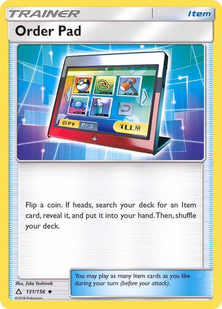Order Pad Pokemon card (131/156, Ultra Prism)
