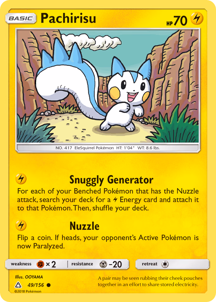 Pachirisu Pokemon card (49/156, Ultra Prism)