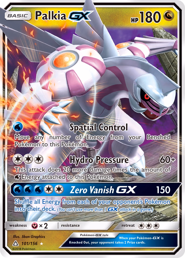 Palkia-GX Pokemon card (101/156, Ultra Prism)