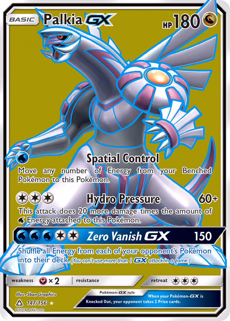 Palkia-GX Pokemon card (147/156, Ultra Prism)