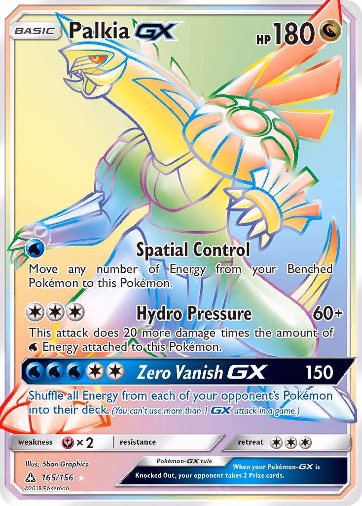 Palkia-GX Pokemon card (165/156, Ultra Prism)