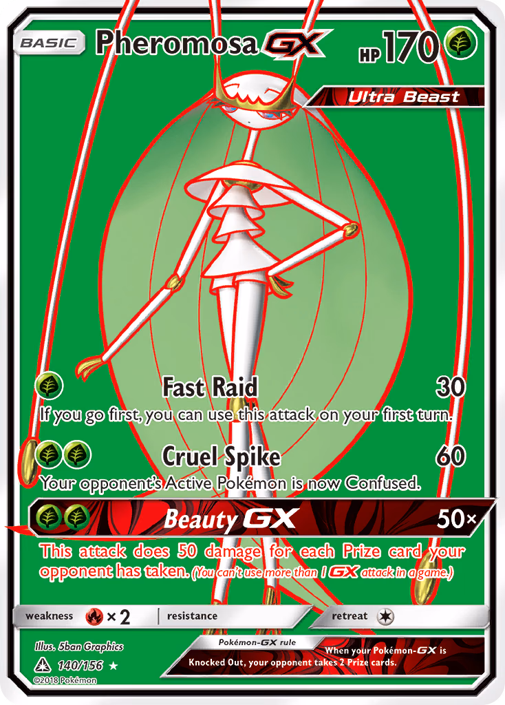 Pheromosa-GX Pokemon card (140/156, Ultra Prism)