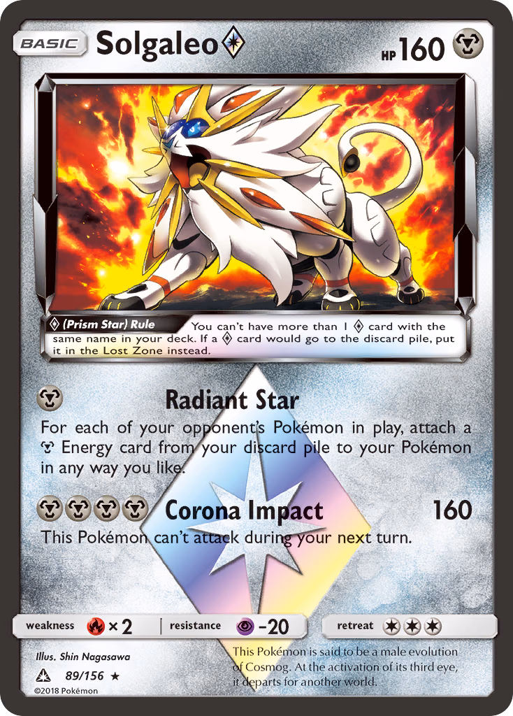 Solgaleo ◇ Pokemon card (89/156, Ultra Prism)