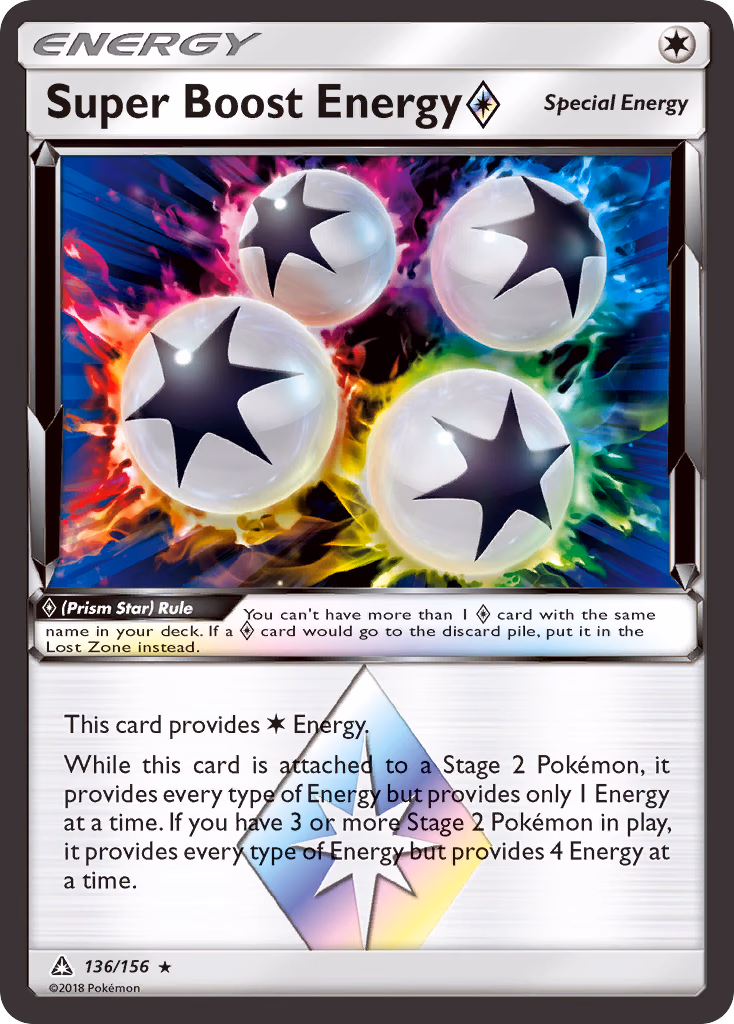 Super Boost Energy ◇ Pokemon card (136/156, Ultra Prism)