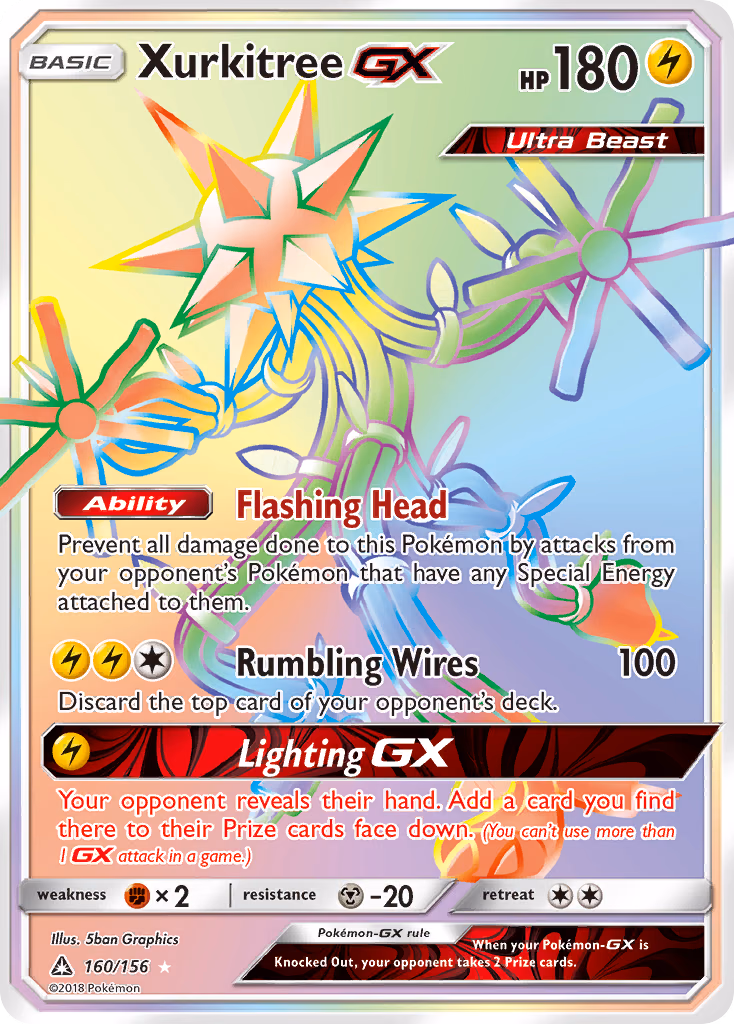 Xurkitree-GX Pokemon card (160/156, Ultra Prism)