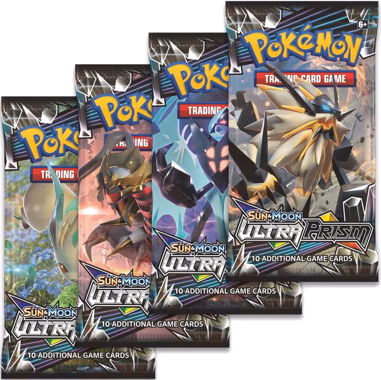 Pokemon Ultra Prism Booster Pack Art Bundle [Set of 4]
