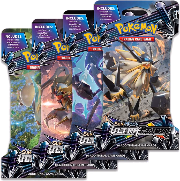 Pokemon Ultra Prism Sleeved Booster Pack Art Bundle [Set of 4]