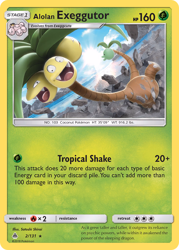 Alolan Exeggutor Pokemon card (2/131, Forbidden Light)