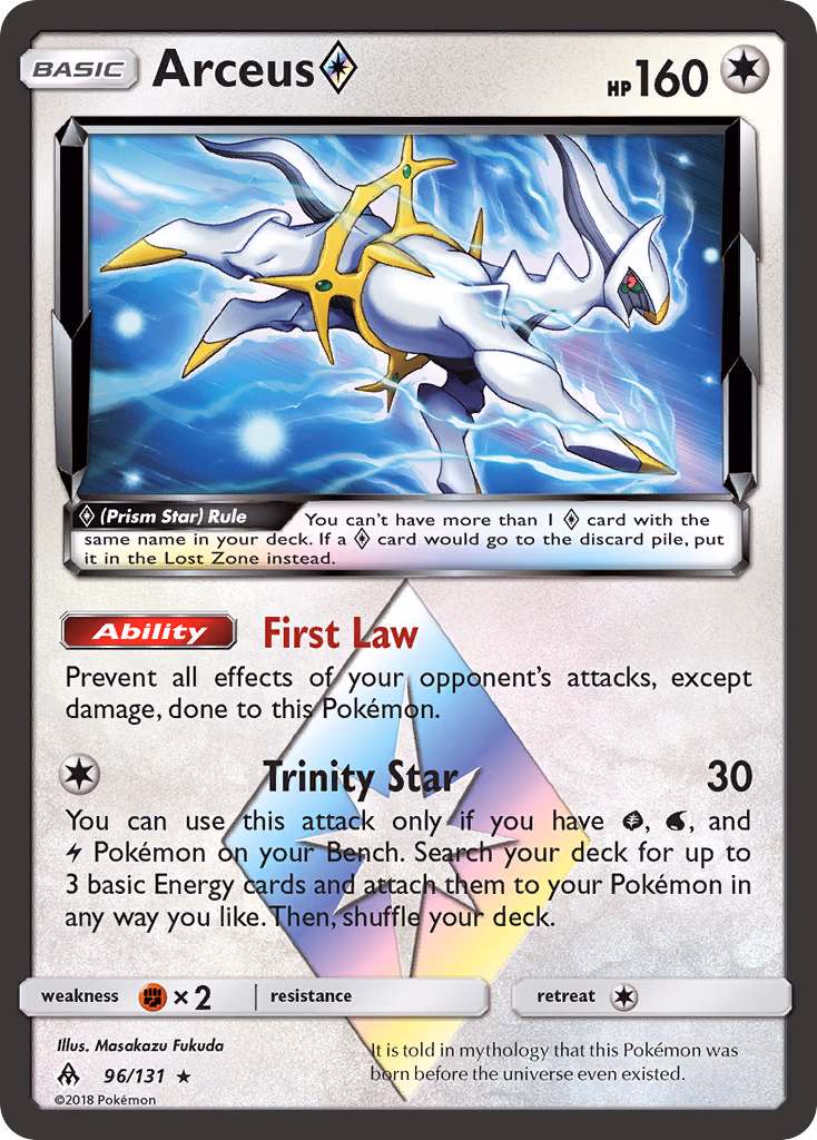 Arceus ◇ Pokemon card (96/131, Forbidden Light)