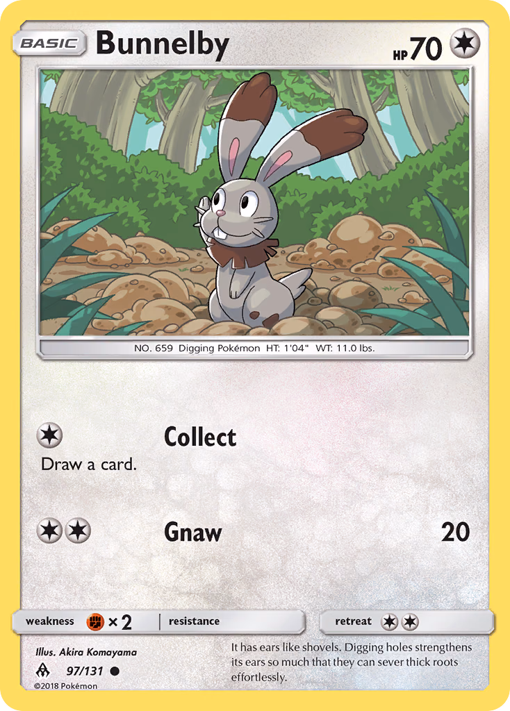 Bunnelby Pokemon card (97/131, Forbidden Light)