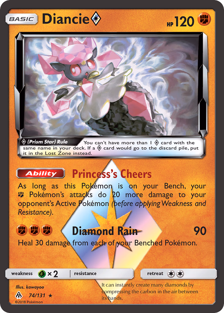 Diancie ◇ Pokemon card (74/131, Forbidden Light)