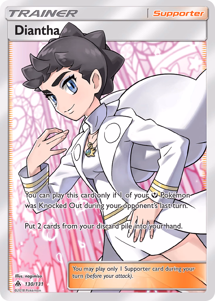 Diantha Pokemon card (130/131, Forbidden Light)