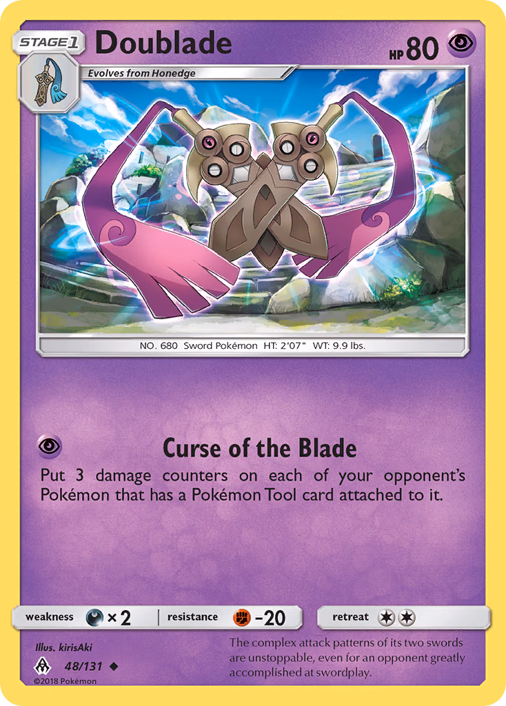 Doublade Pokemon card (48/131, Forbidden Light)