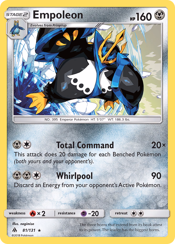 Empoleon Pokemon card (81/131, Forbidden Light)