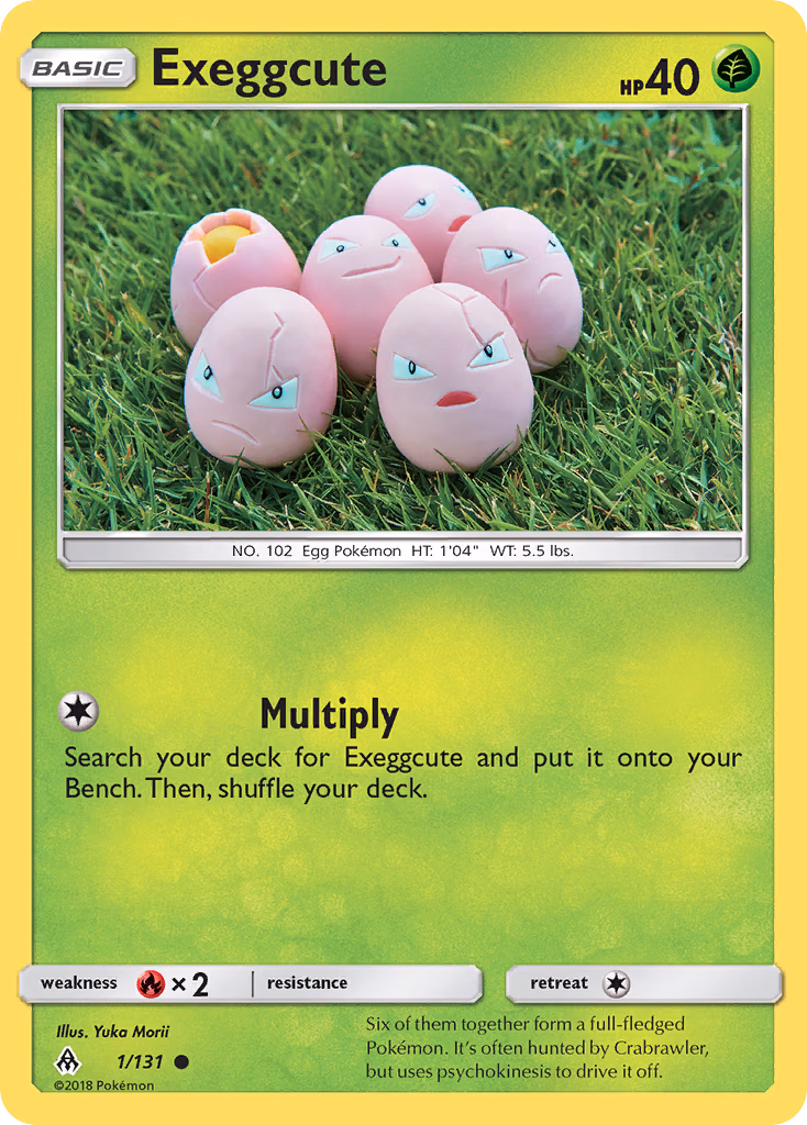 Exeggcute Pokemon card (1/131, Forbidden Light)