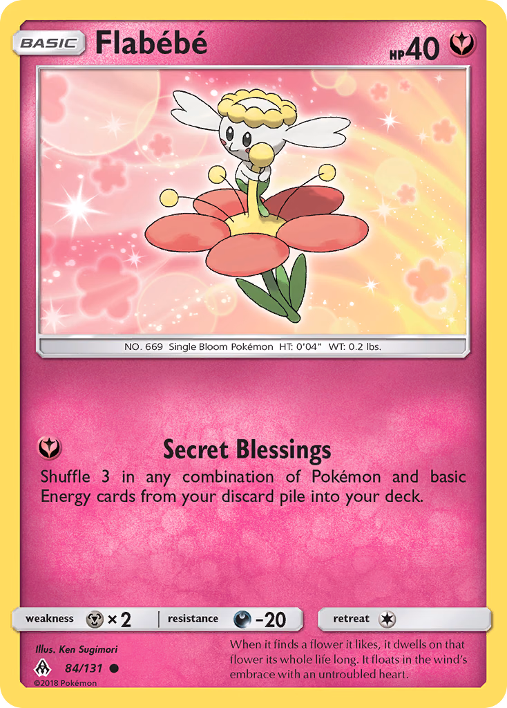 Flabébé Pokemon card (84/131, Forbidden Light)