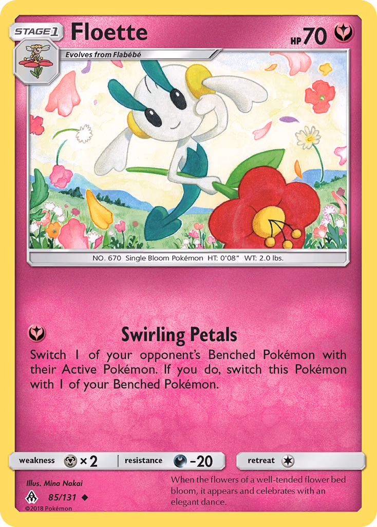 Floette Pokemon card (85/131, Forbidden Light)
