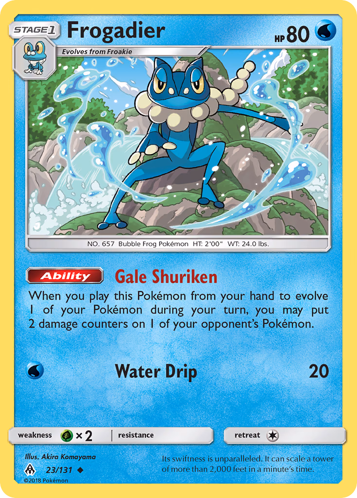 Frogadier Pokemon card (23/131, Forbidden Light)