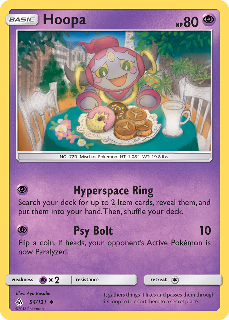 Hoopa Pokemon card (54/131, Forbidden Light)