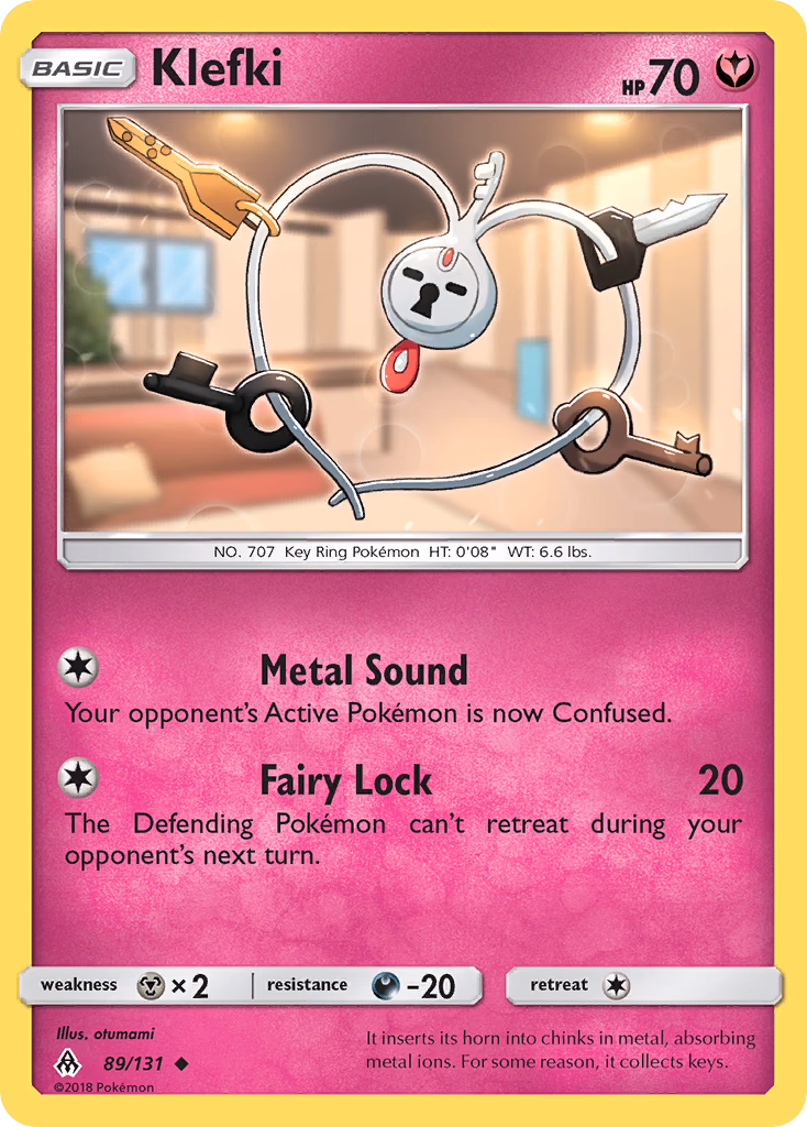 Klefki Pokemon card (89/131, Forbidden Light)