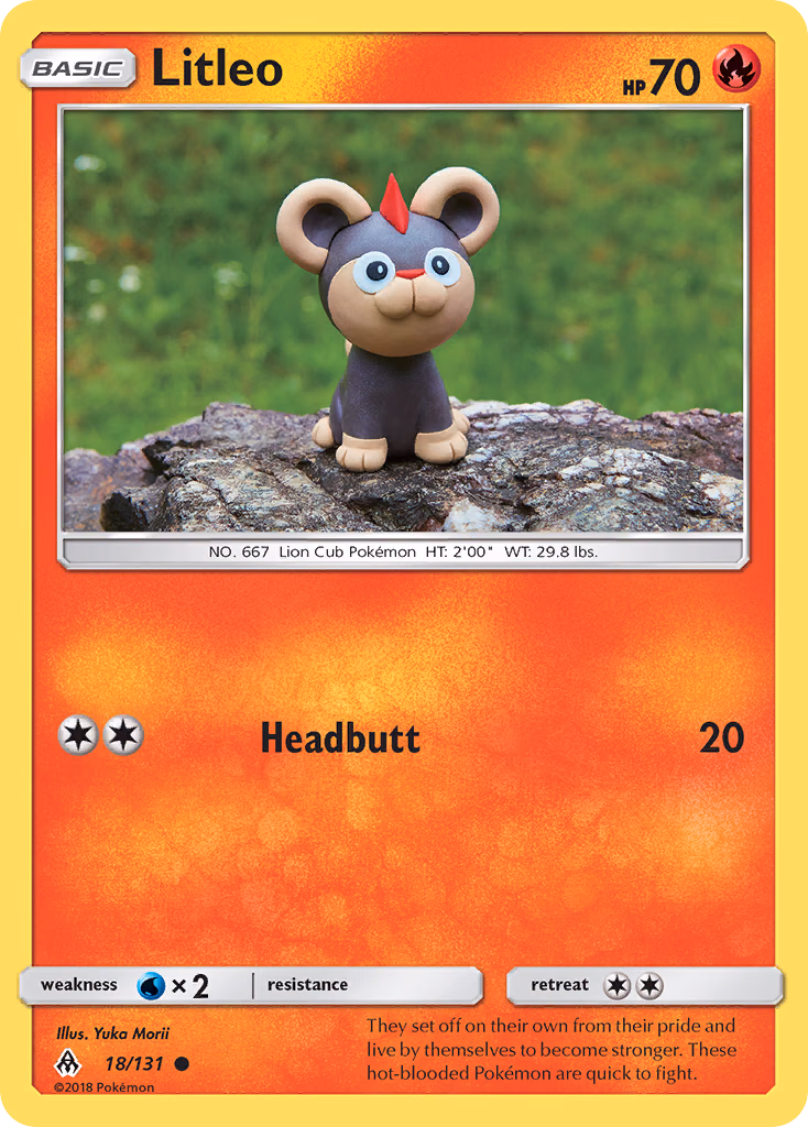 Litleo Pokemon card (18/131, Forbidden Light)