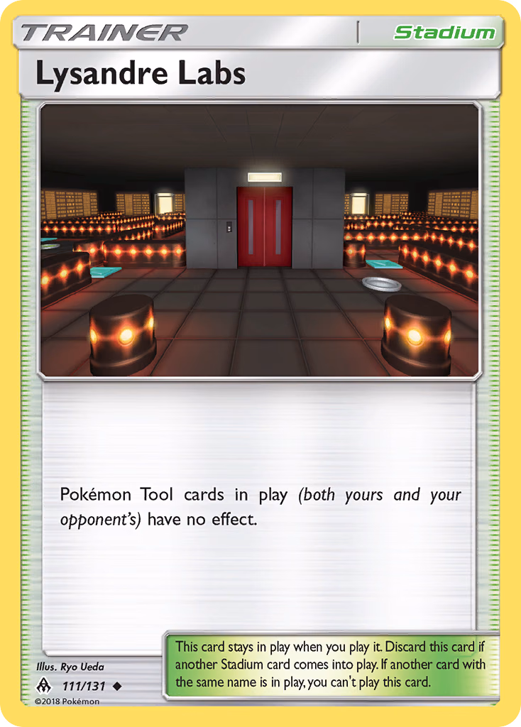 Lysandre Labs Pokemon card (111/131, Forbidden Light)