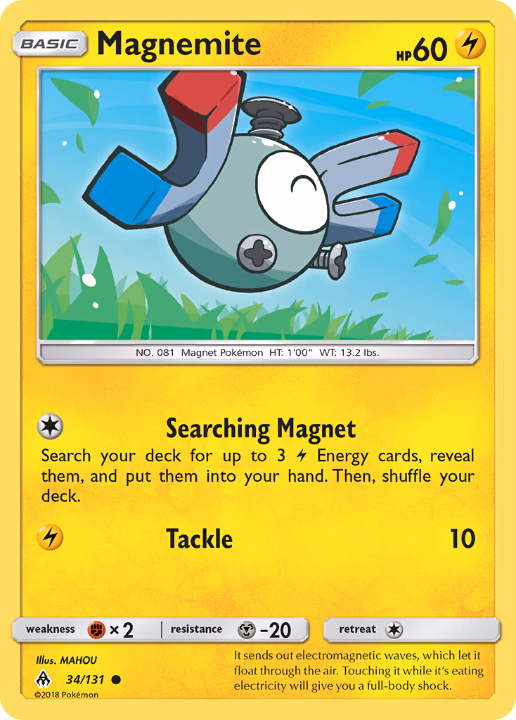 Magnemite Pokemon card (34/131, Forbidden Light)