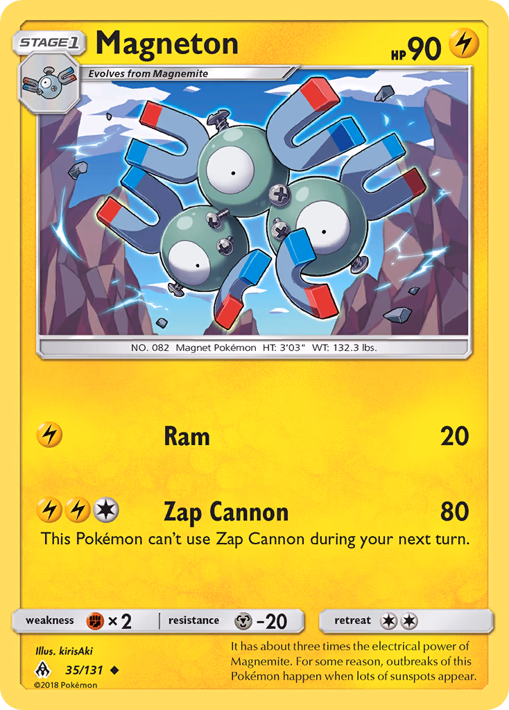 Magneton Pokemon card (35/131, Forbidden Light)