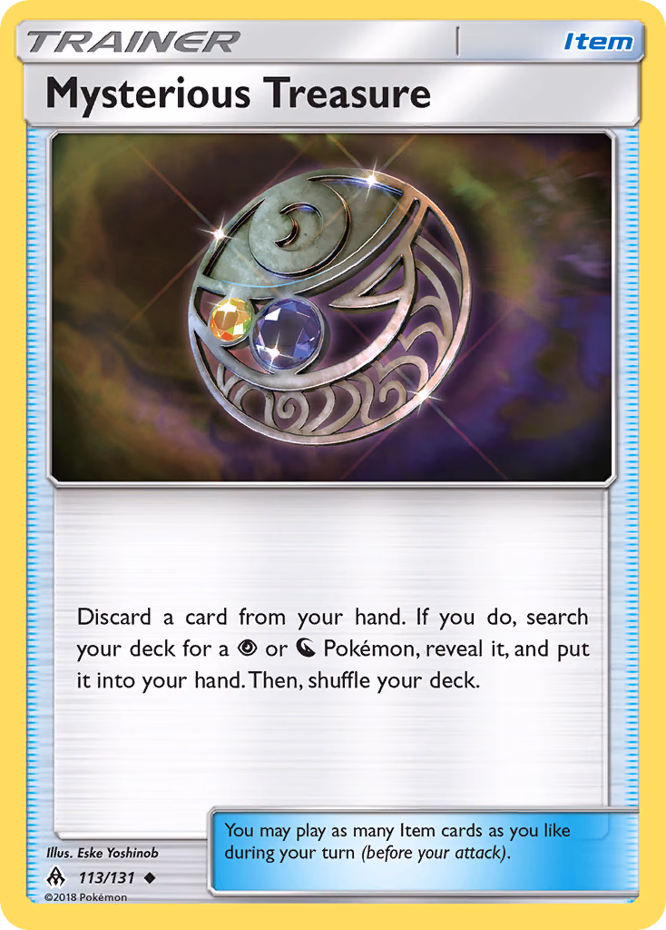 Mysterious Treasure Pokemon card (113/131, Forbidden Light)