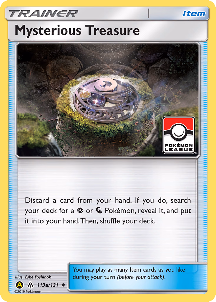Mysterious Treasure Pokemon card (113a/131, Forbidden Light)