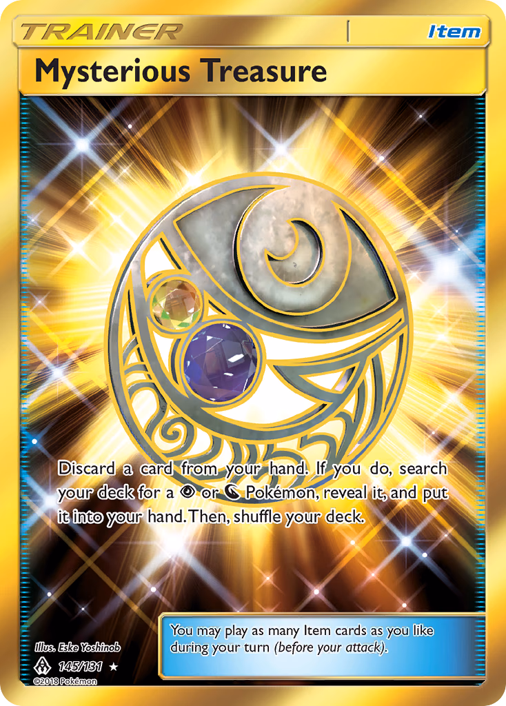 Mysterious Treasure Pokemon card (145/131, Forbidden Light)