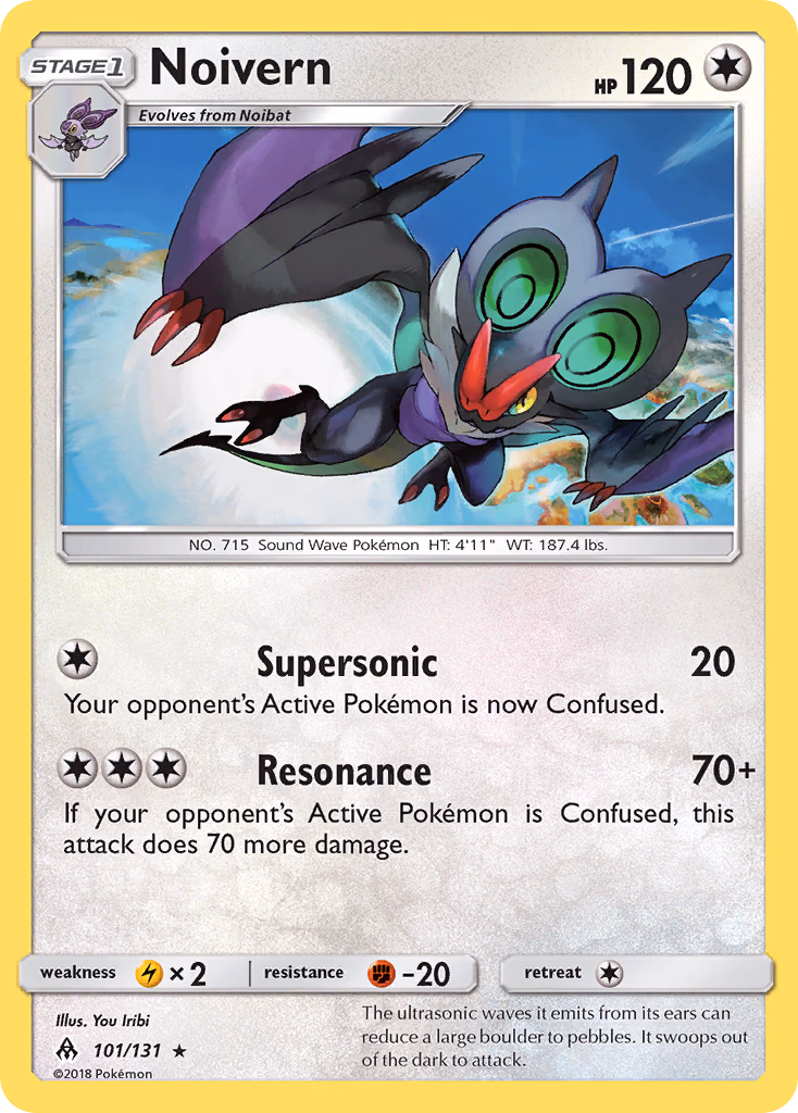 Noivern Pokemon card (101/131, Forbidden Light)