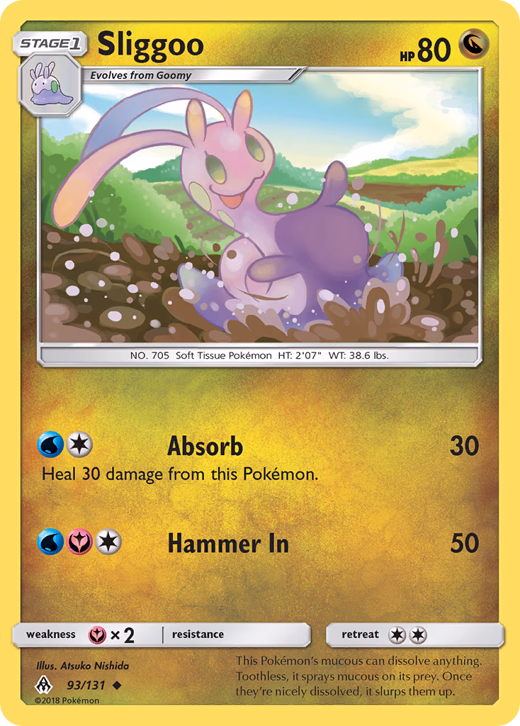 Sliggoo Pokemon card (93/131, Forbidden Light)