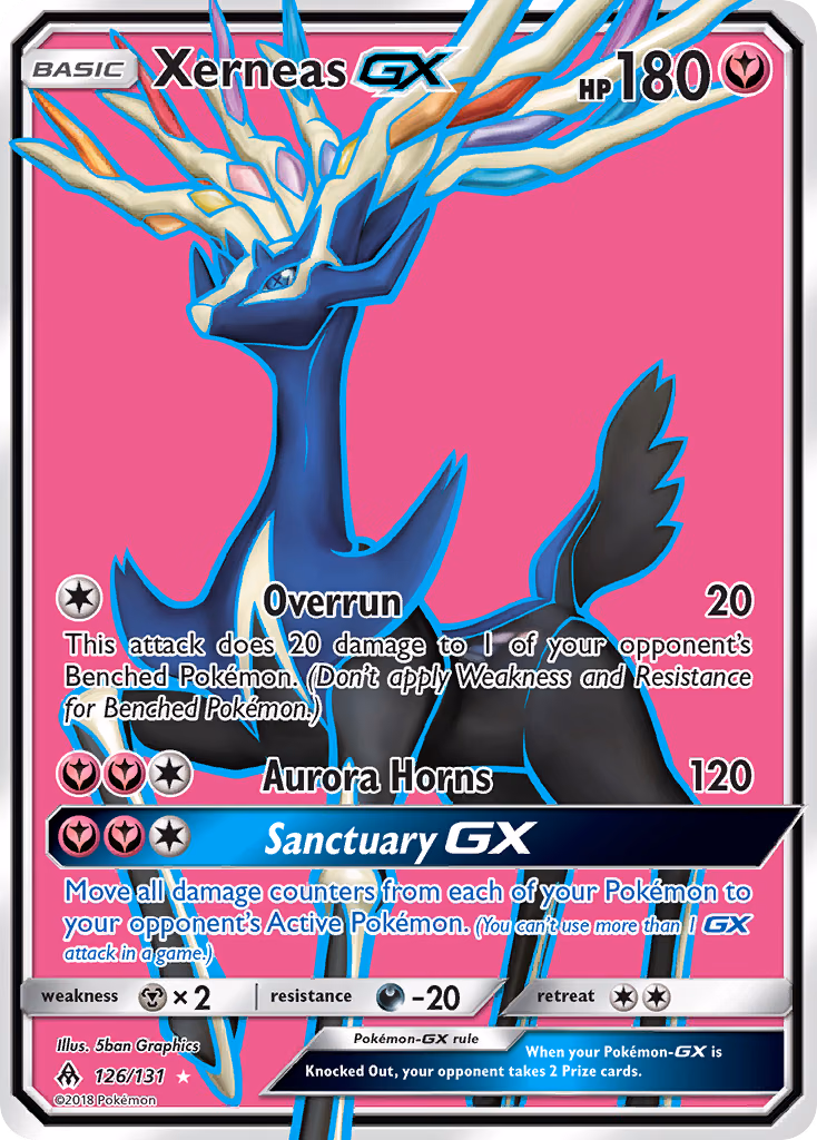 Xerneas-GX Pokemon card (126/131, Forbidden Light)