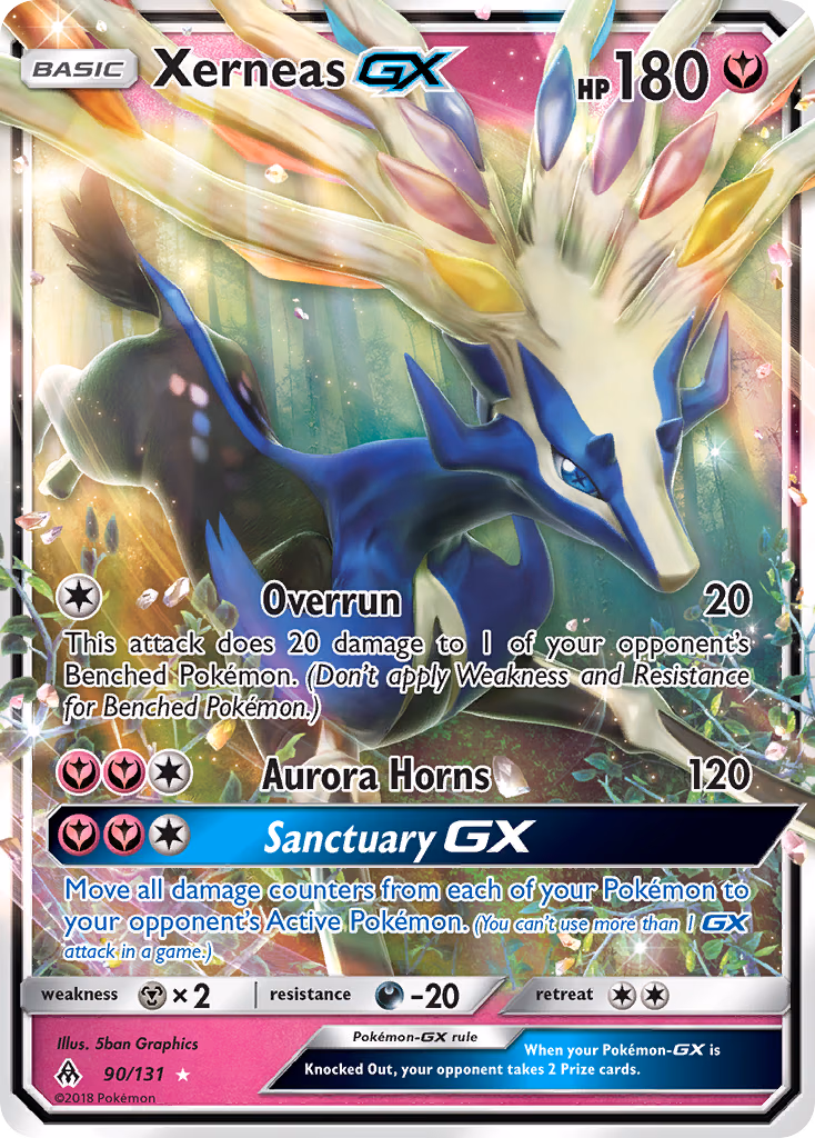 Xerneas-GX Pokemon card (90/131, Forbidden Light)