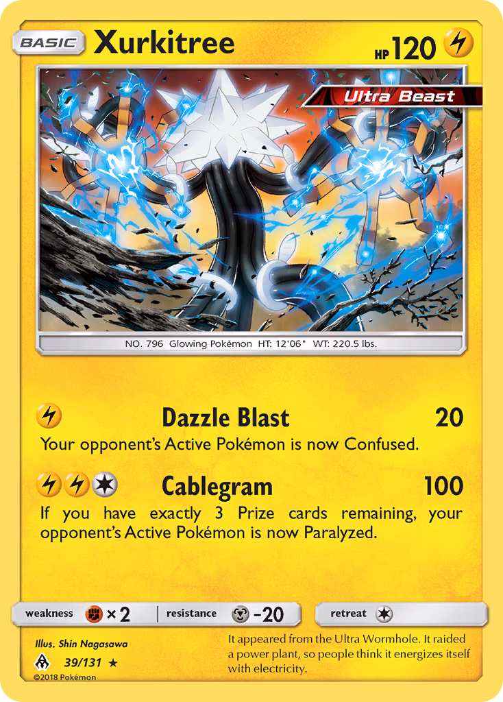 Xurkitree Pokemon card (39/131, Forbidden Light)