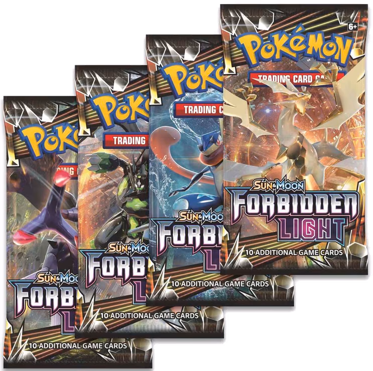 Pokemon Forbidden Light Booster Pack Art Bundle [Set of 4]