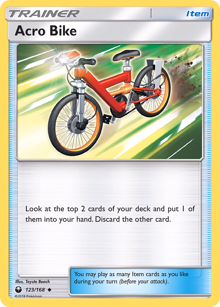 Acro Bike Pokemon card (123/168, Celestial Storm)