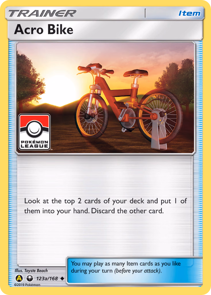 Acro Bike Pokemon card (123a/168, Celestial Storm)