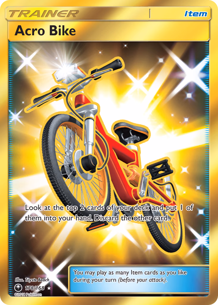 Acro Bike Pokemon card (178/168, Celestial Storm)
