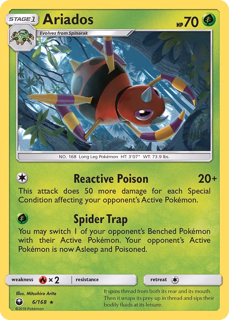 Ariados Pokemon card (6/168, Celestial Storm)