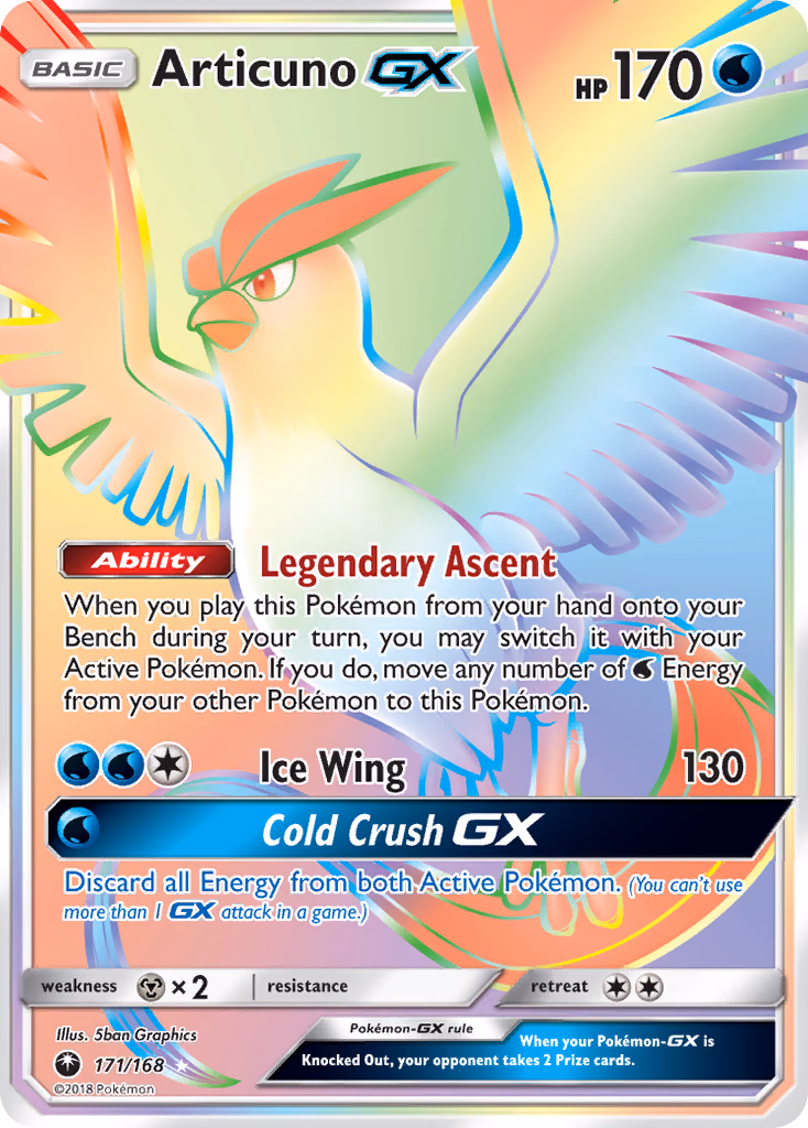 Articuno-GX Pokemon card (171/168, Celestial Storm)