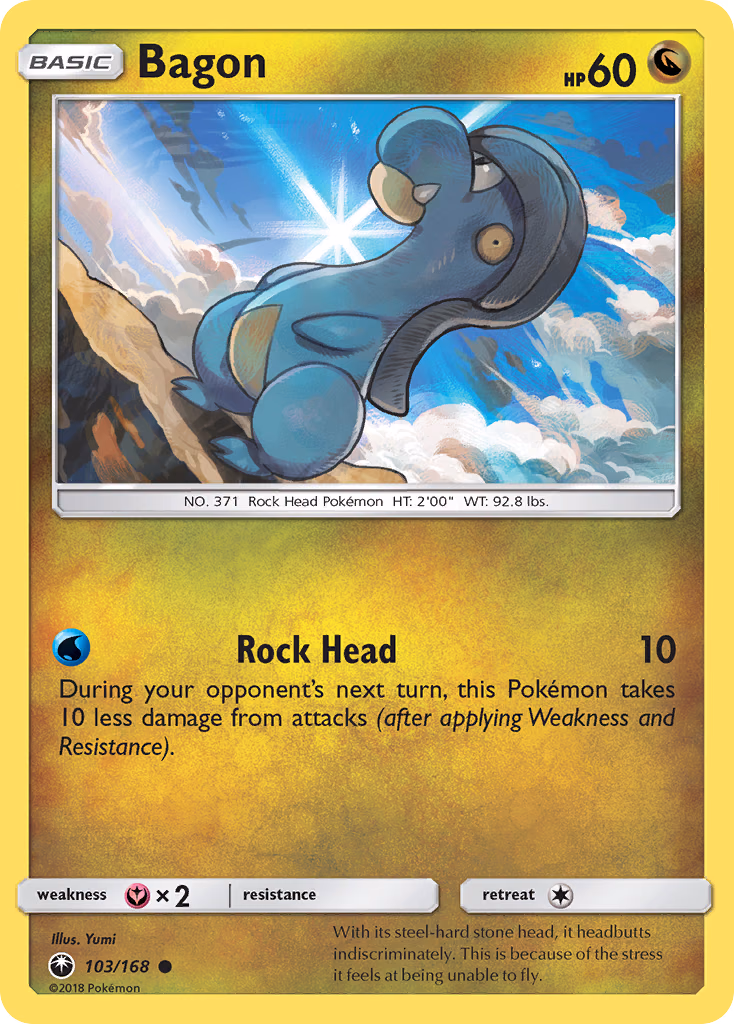 Bagon Pokemon card (103/168, Celestial Storm)