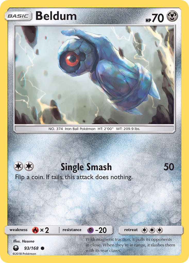 Beldum Pokemon card (93/168, Celestial Storm)