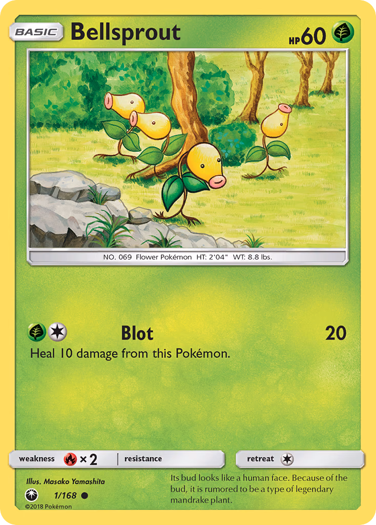 Bellsprout Pokemon card (1/168, Celestial Storm)