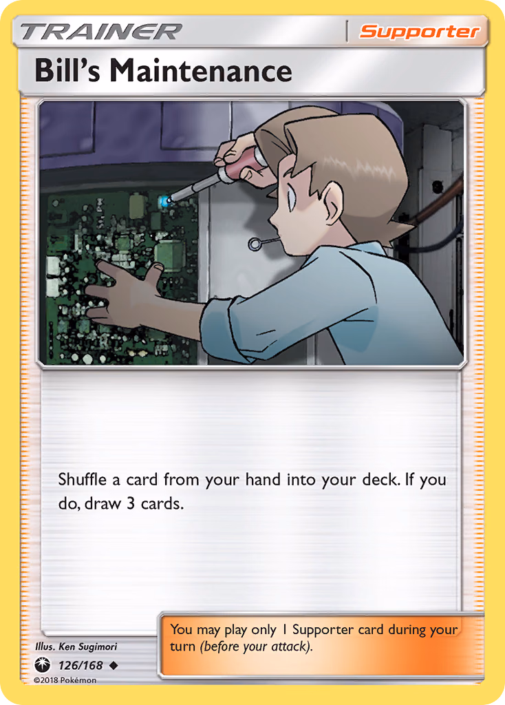 Bill's Maintenance Pokemon card (126/168, Celestial Storm)